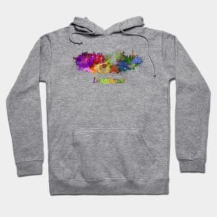 Brisbane skyline in watercolor Hoodie